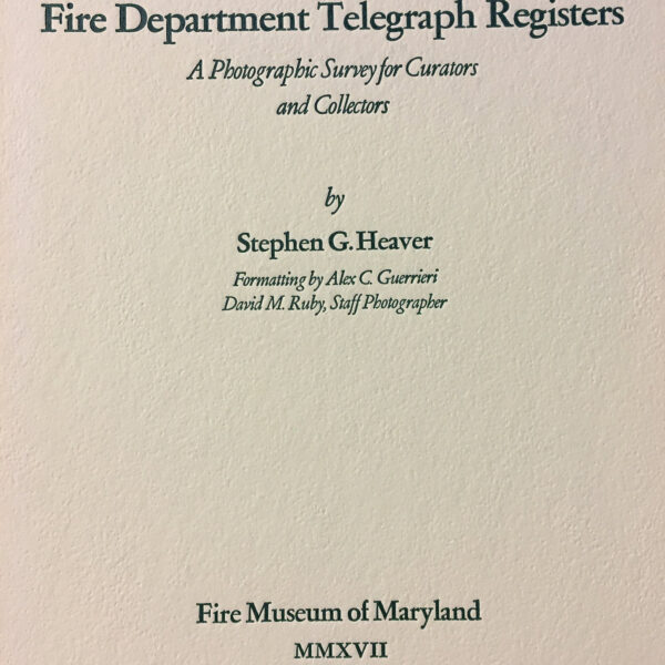 Fire Department Telegraph Registers